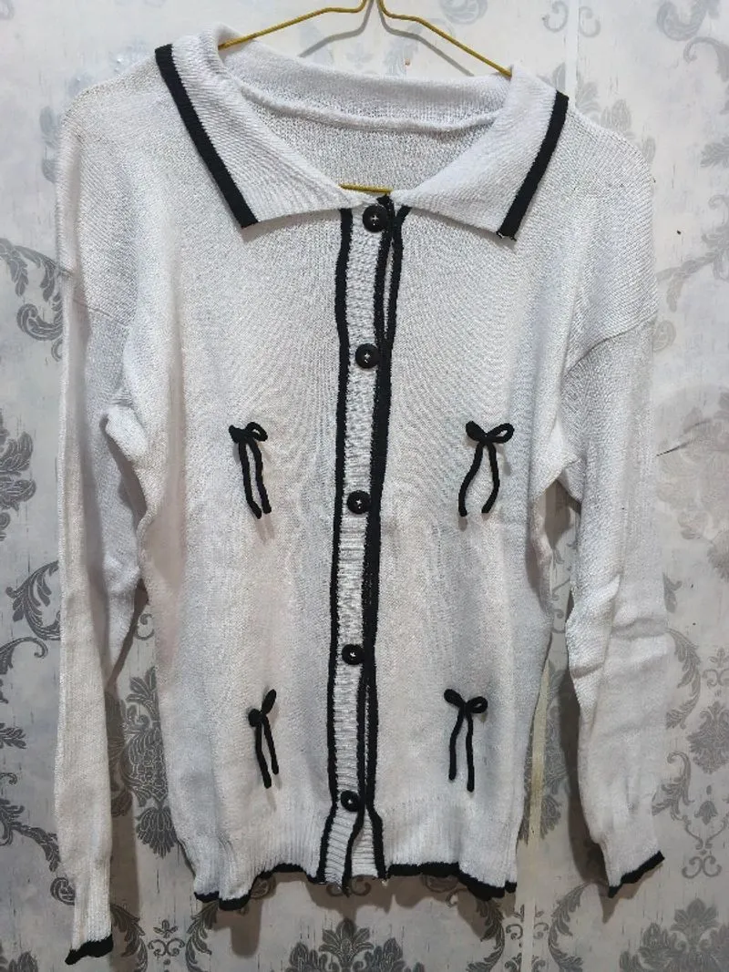Cardigan pita hitam  photo 1