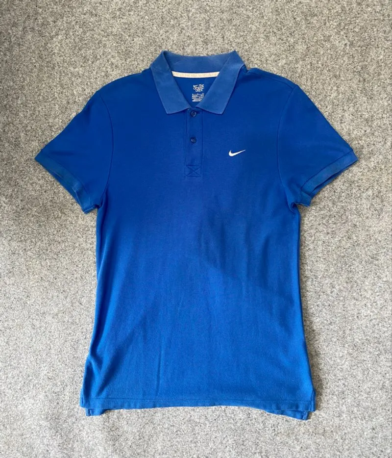 NIKE Poloshirt  Small Logo Blue Men photo 1