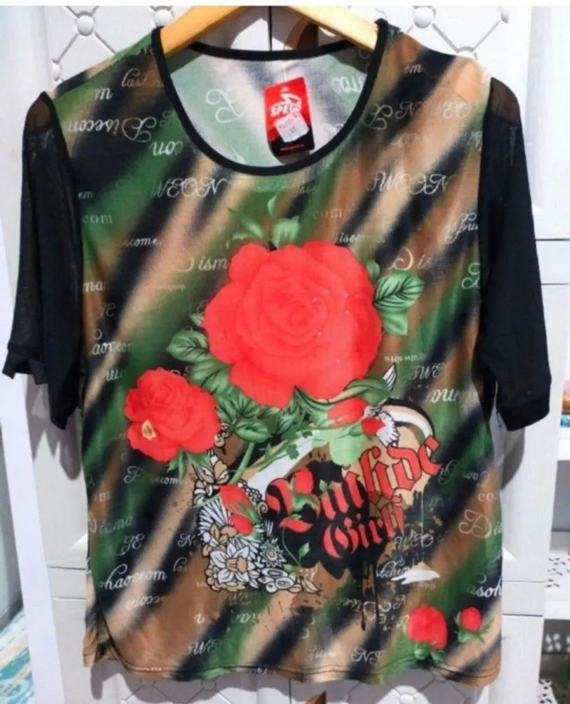 Atasan Bunga Tangan Brukat Oversize photo 1