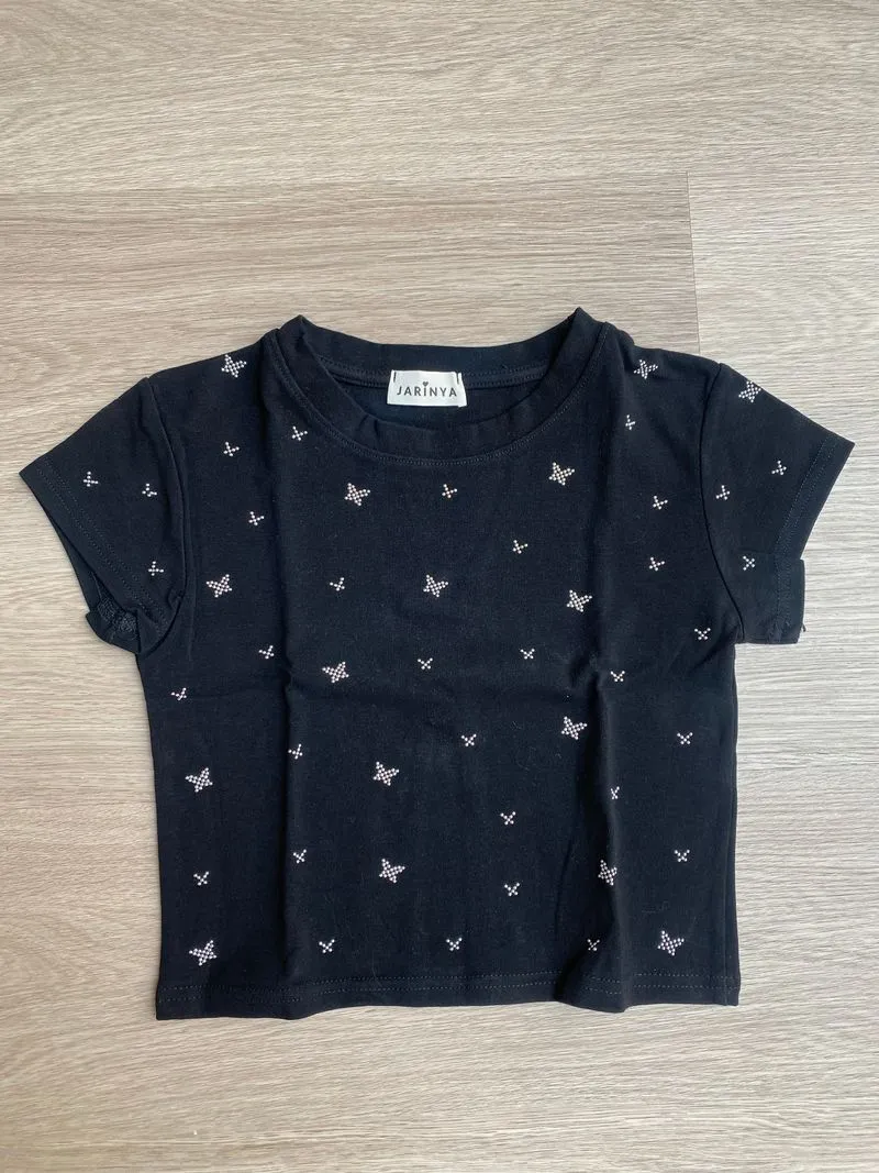 Casual Crop top Wanita black photo 1
