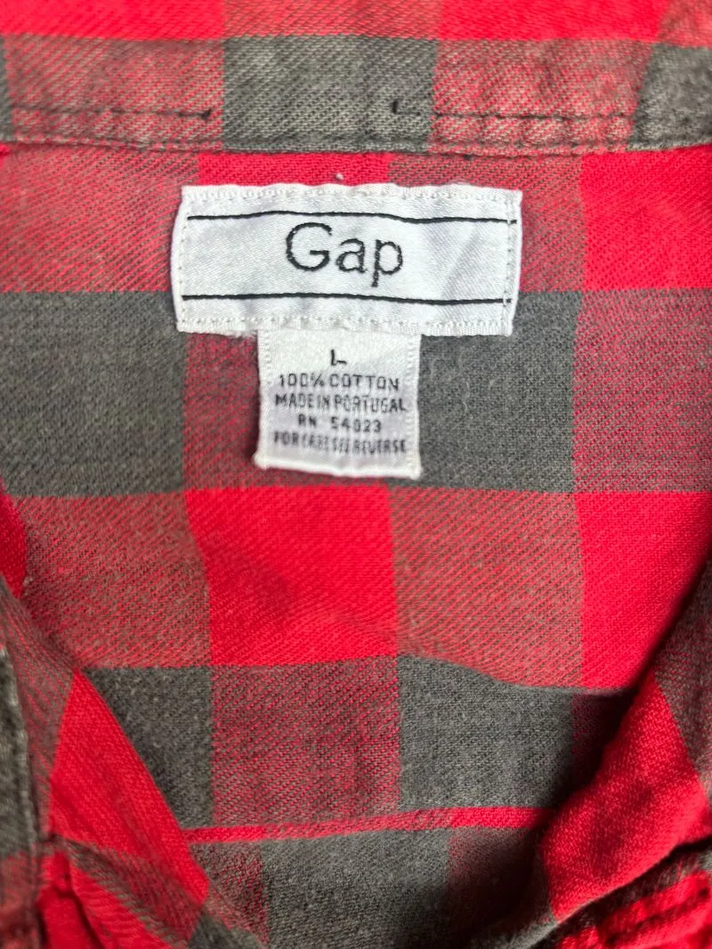 1980's GAP Buffalo Check Flannel Shirt photo 1