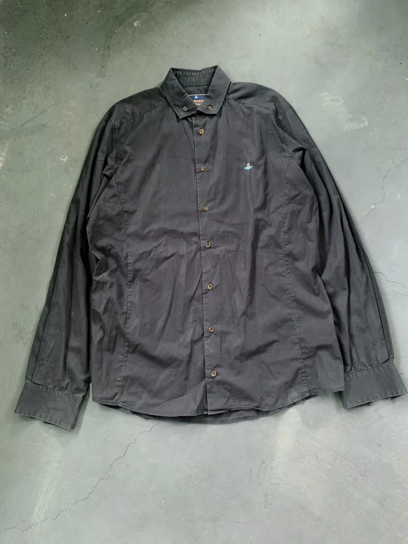 Vivienne Westwood Formal shirt Pria black blue photo 1