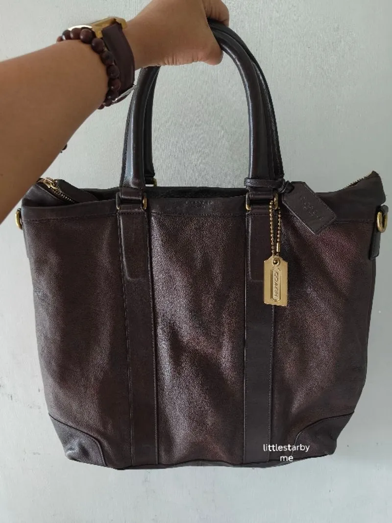 Tote Handbag COACH Vintage Leather Y2K photo 1