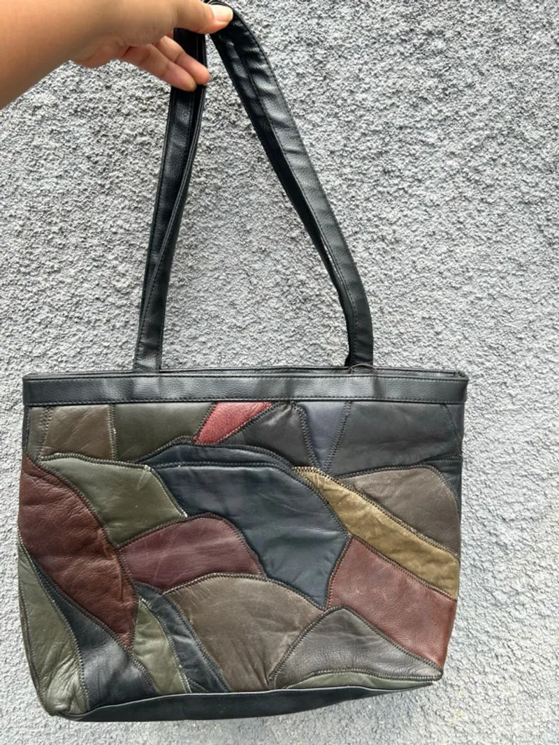 Patch Leather Tote Bag  photo 1