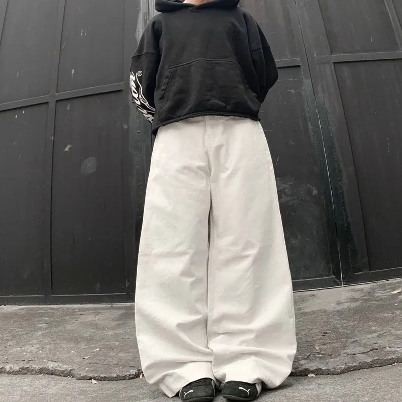 Meng baggy white jeans photo 1