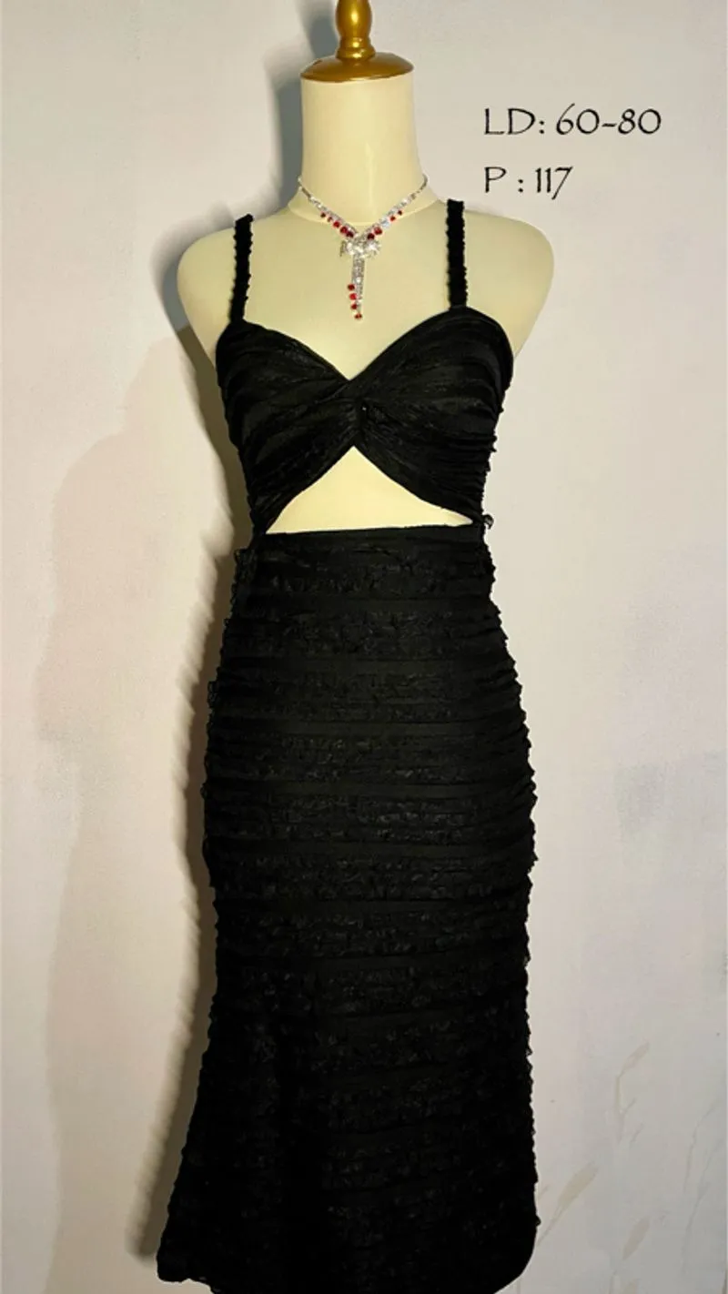 Black party dress photo 1