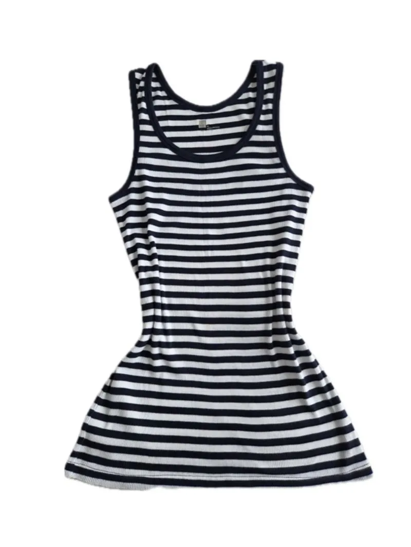 GAP Dark Blue Navy White Stripe Tank Top  photo 1
