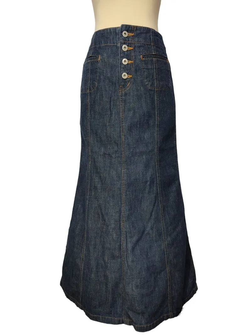 Maxi skirt Wanita blue photo 1