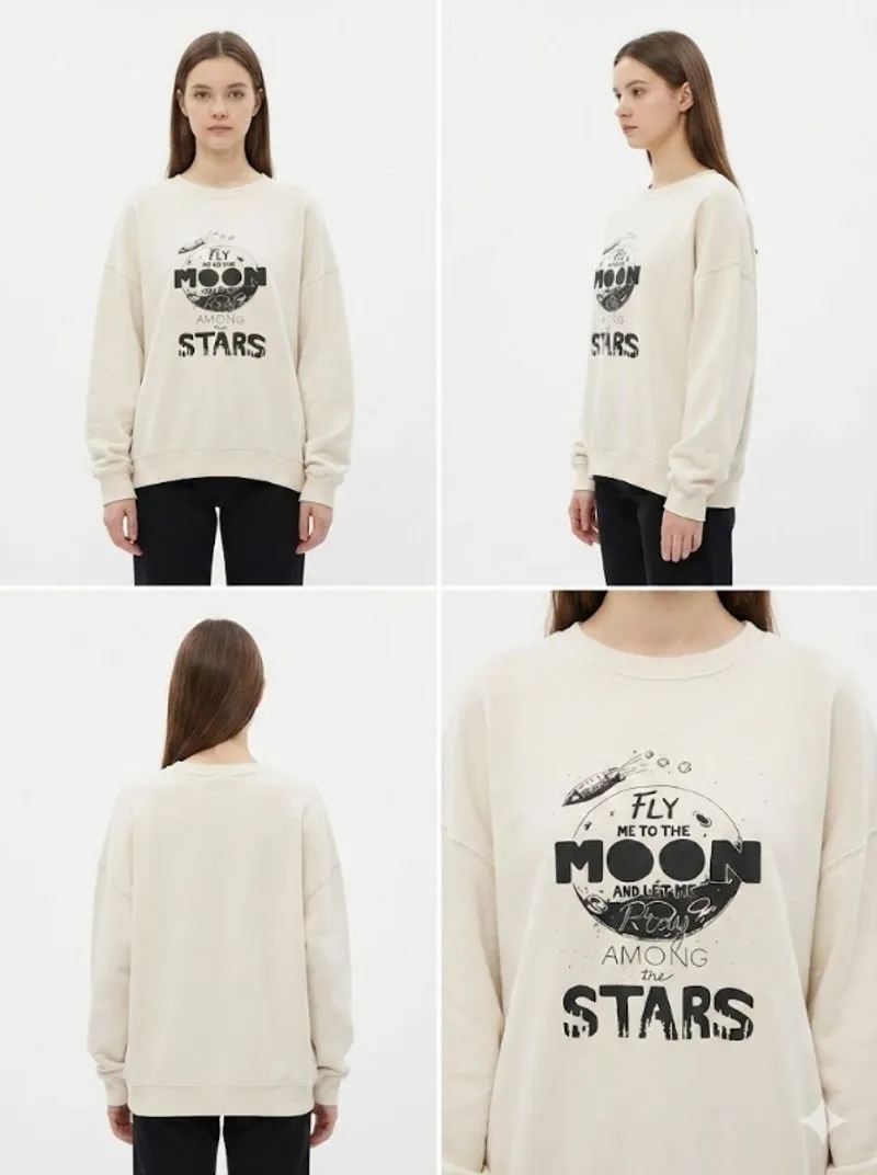 Sweater cream oversize tebal photo 1