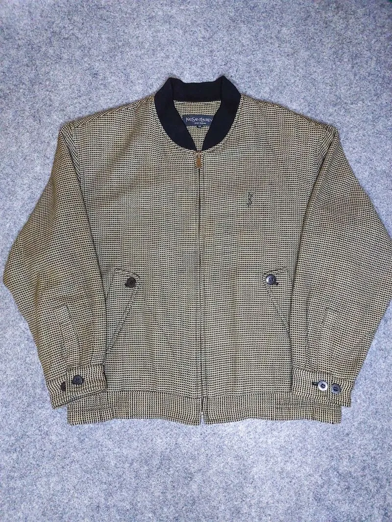 Yves Saint Laurent YSL Vintage Bomber jacket Pria brown cream photo 1