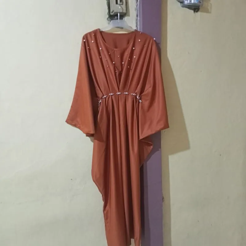 Casual Evening dress Wanita gold photo 1