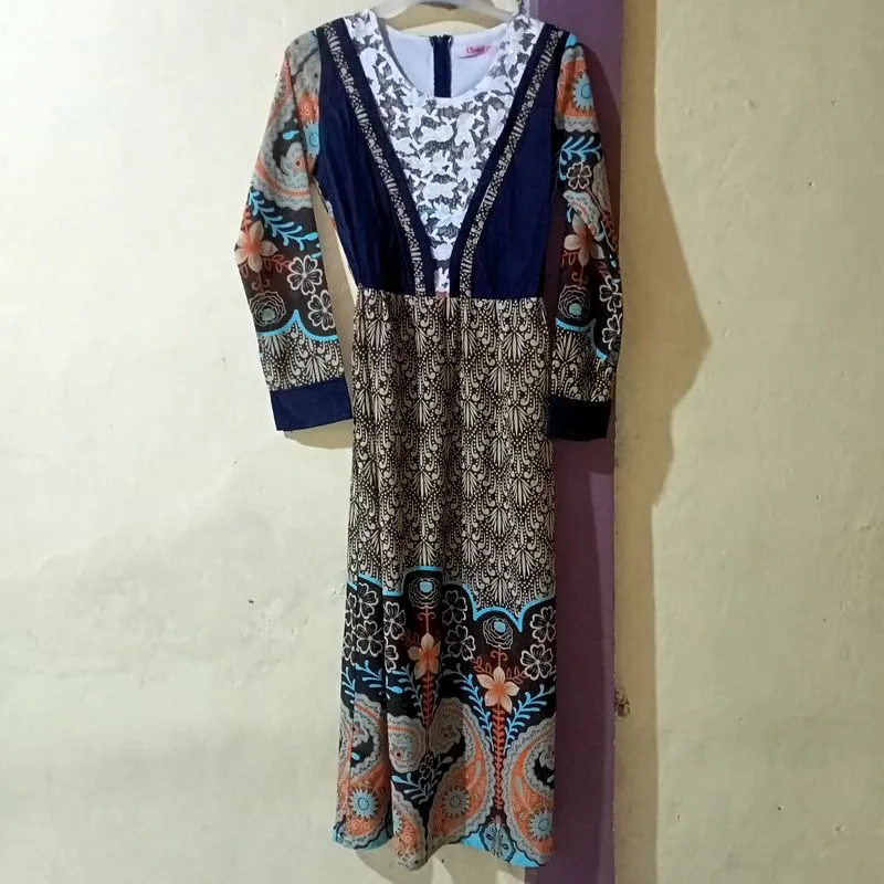 Batik Midi dress Wanita multicolor photo 1