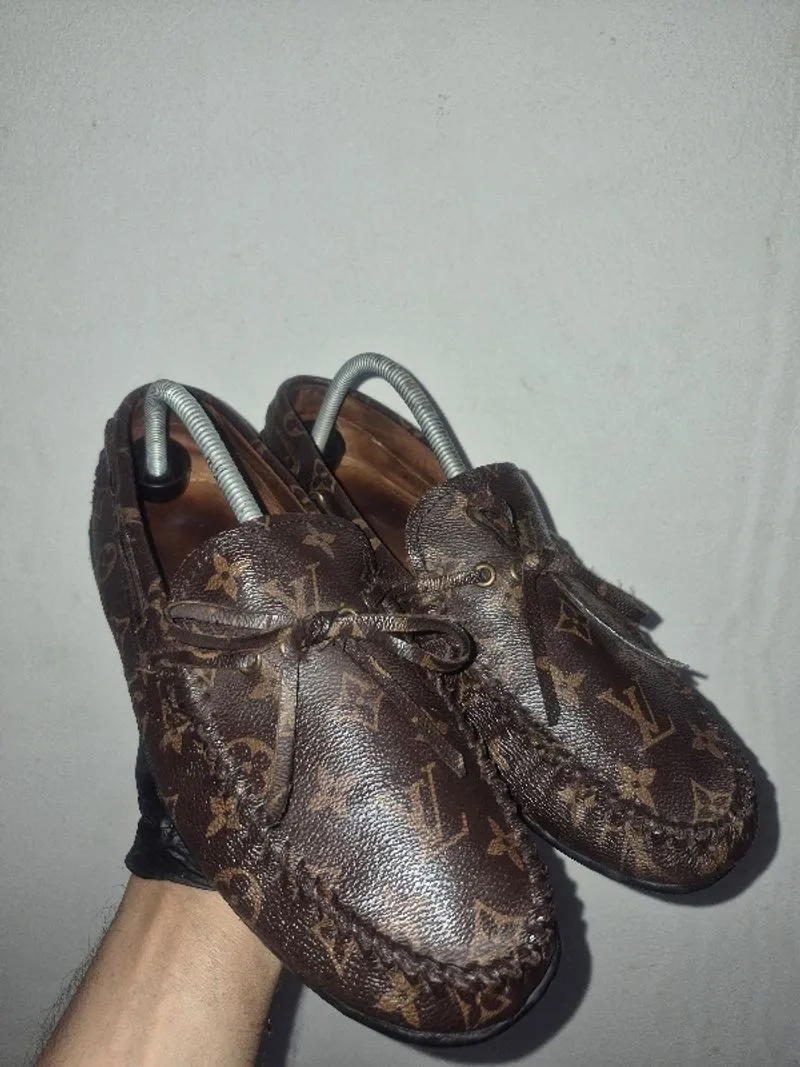Loafers louis vuitton moccasin mono 43 original sale photo 1
