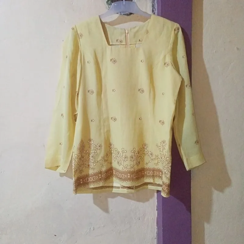 Casual Pakaian Nasional Evening dress Wanita yellow photo 1