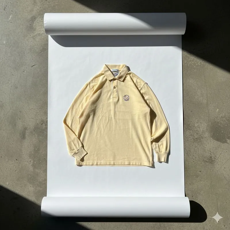 Kingsley Japan Mustard Bordir Motifs Poloshirts L/S photo 1