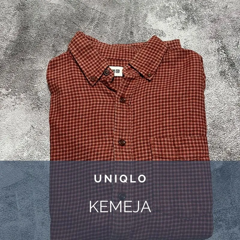 Uniqlo Streetwear Casual Casual shirt Pria red photo 1
