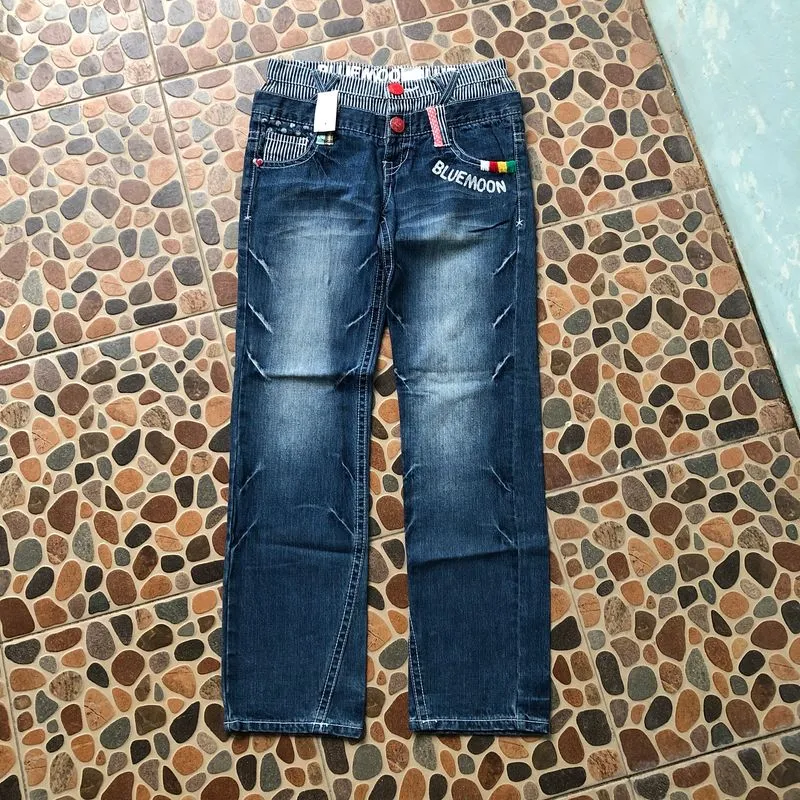 Streetwear High waisted jeans Wanita blue photo 1