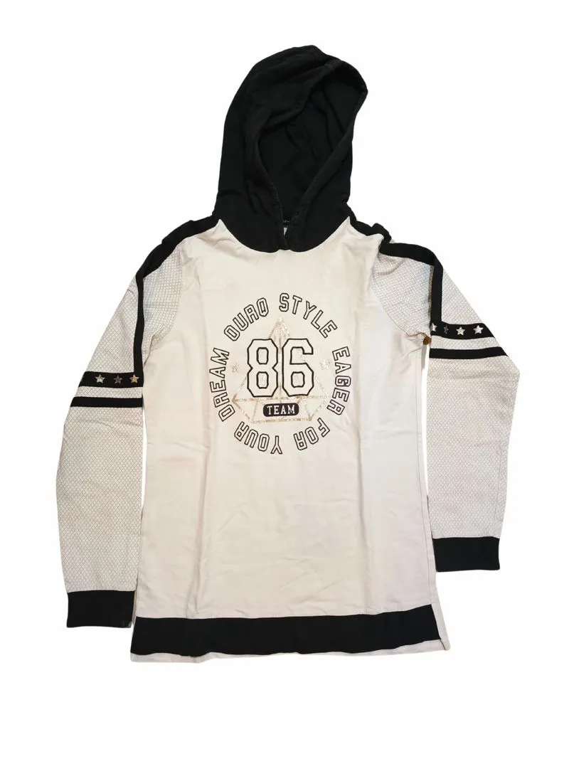 Vintage Y2K Hoody Wanita gold silver white black photo 1
