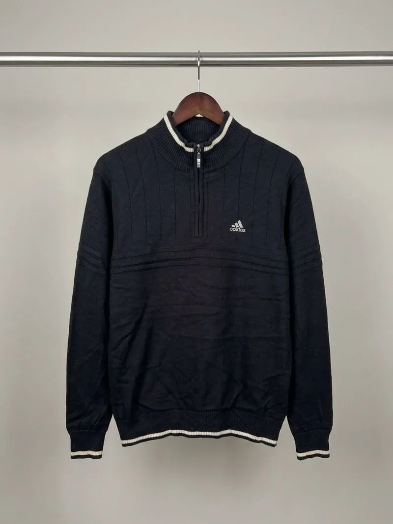 Track Top Knit Adidas Rajut Quarter Zipper Pria photo 1