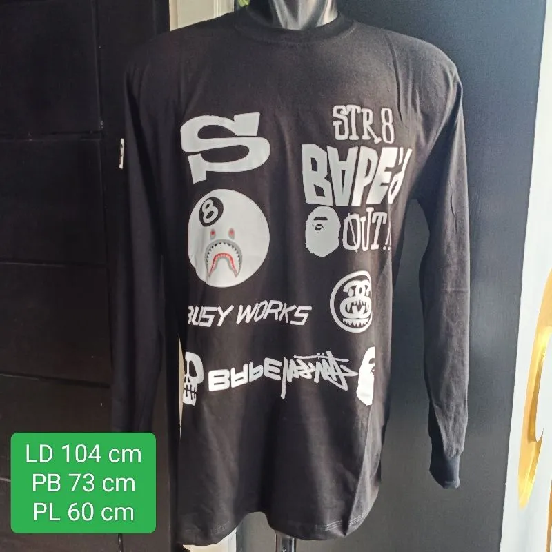 T shirt baju kaos baju kaus pria LP Stussy Bape size XL photo 1