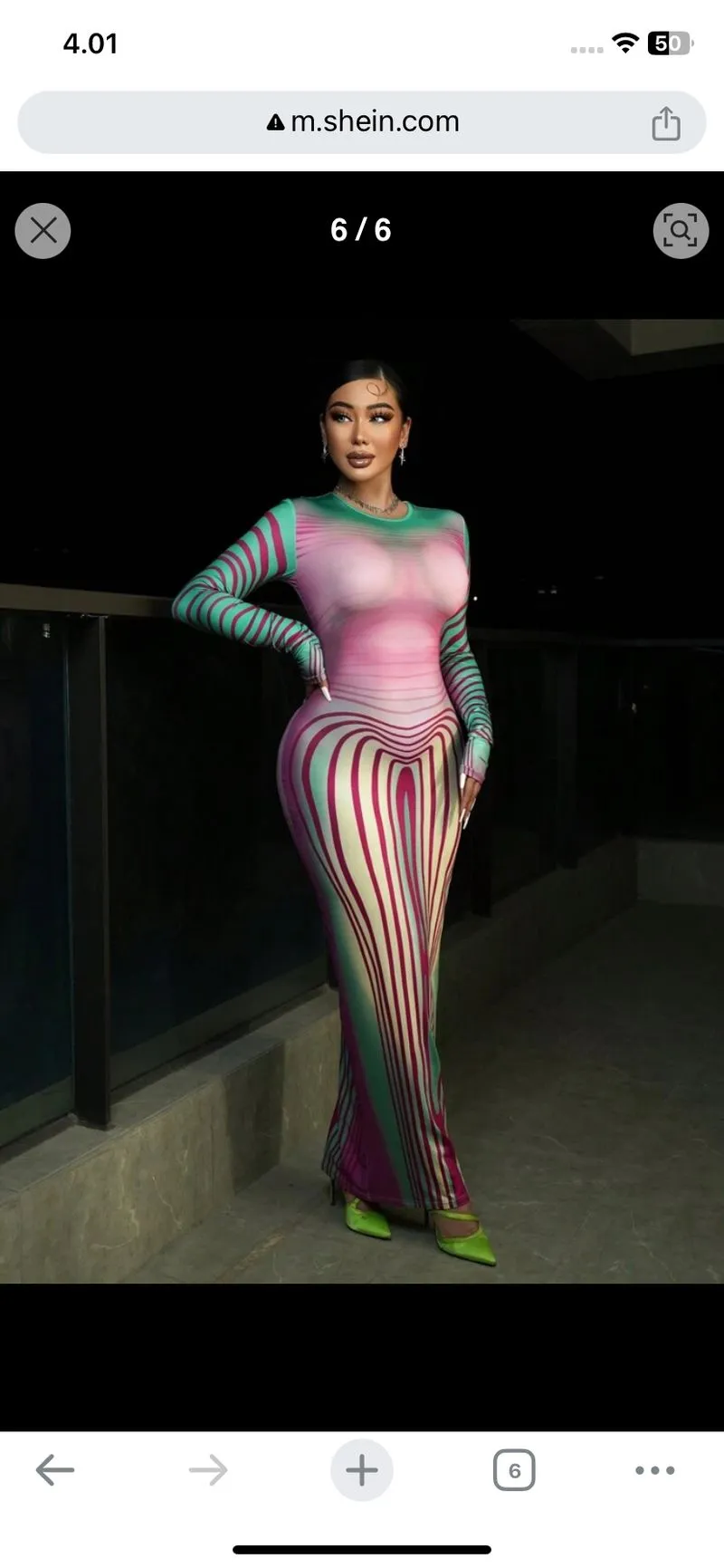 Shein Futurist Cosplay Bodycon dress Wanita multicolor photo 1