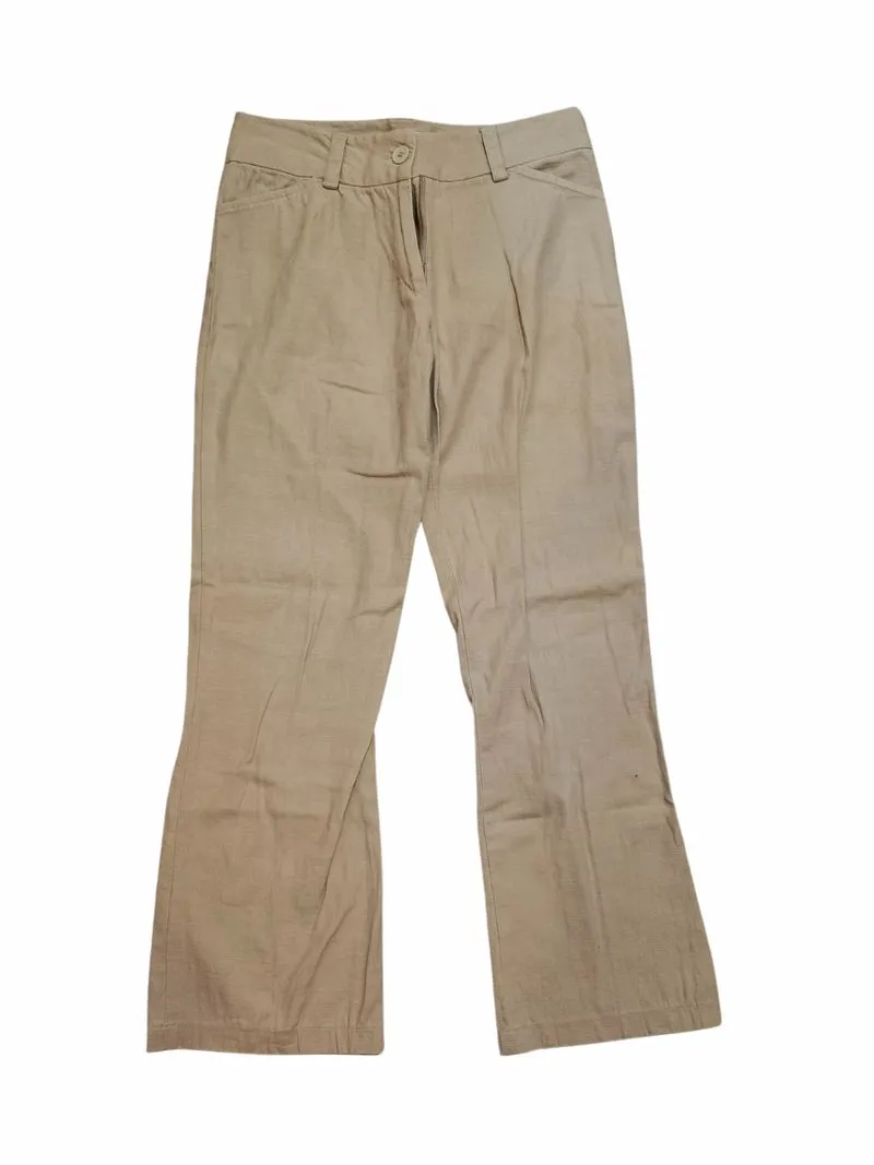 Vintage Casual Wide leg jeans Wanita tan khaki cream photo 1