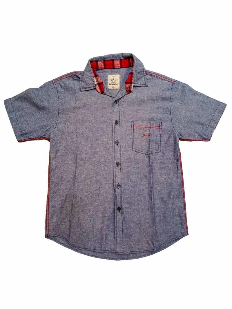 Nevada Vintage Casual Casual shirt Pria red gray photo 1