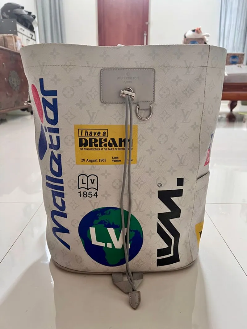 LV Chalk backpack white monogram photo 1