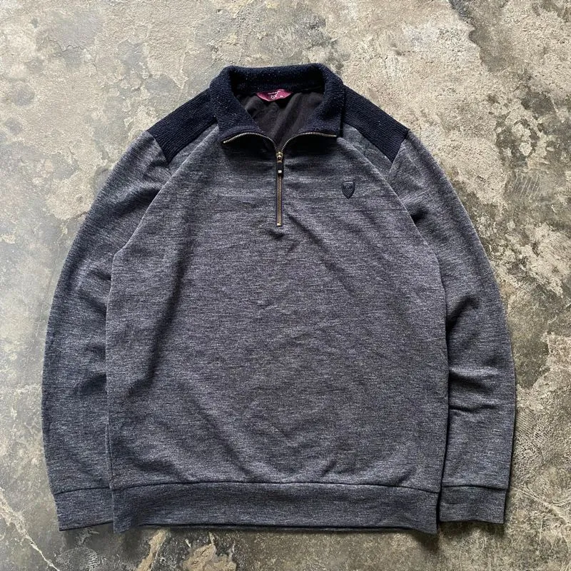 Tenue De Golf Half Zip Sweatshirt Grey Navy photo 1