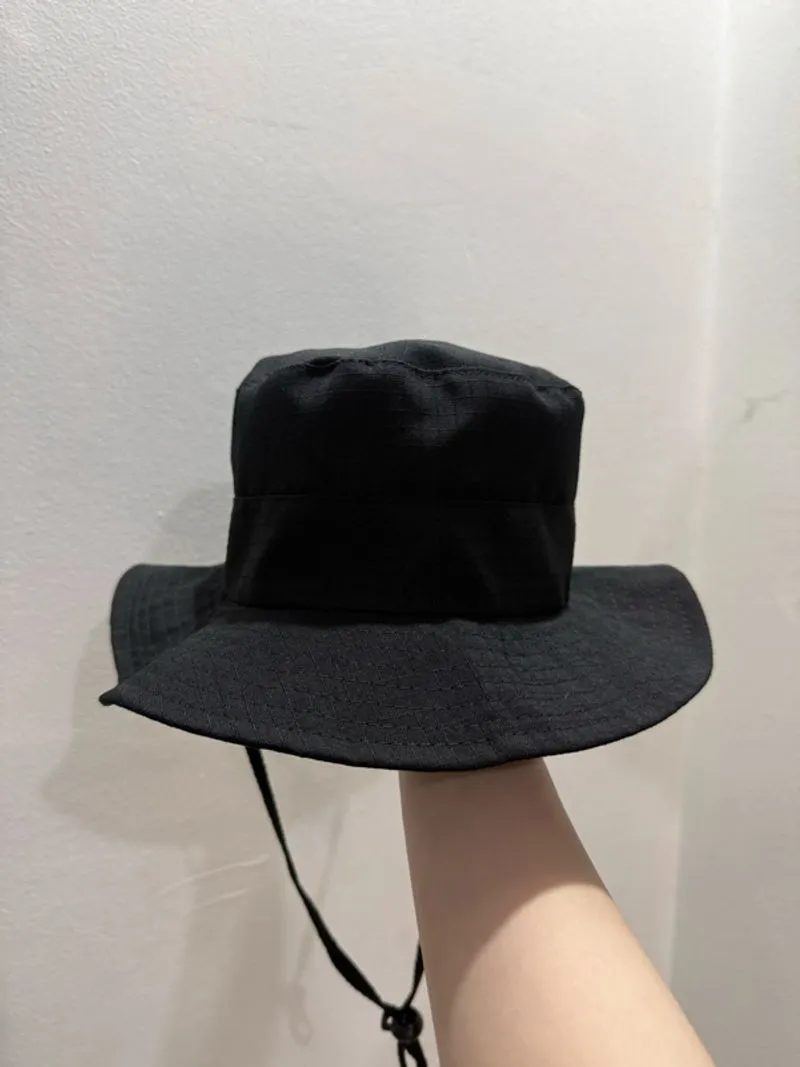 Black Adjustable Safari Bucket Hat  photo 1