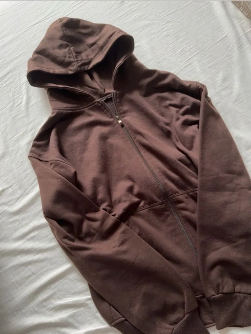 Brown Zip up Hoodie  photo 1