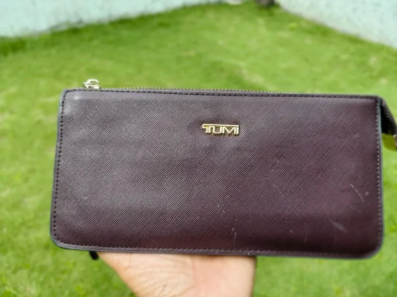 Dompet wanita ala Tumi 3 ruang coklat  photo 1