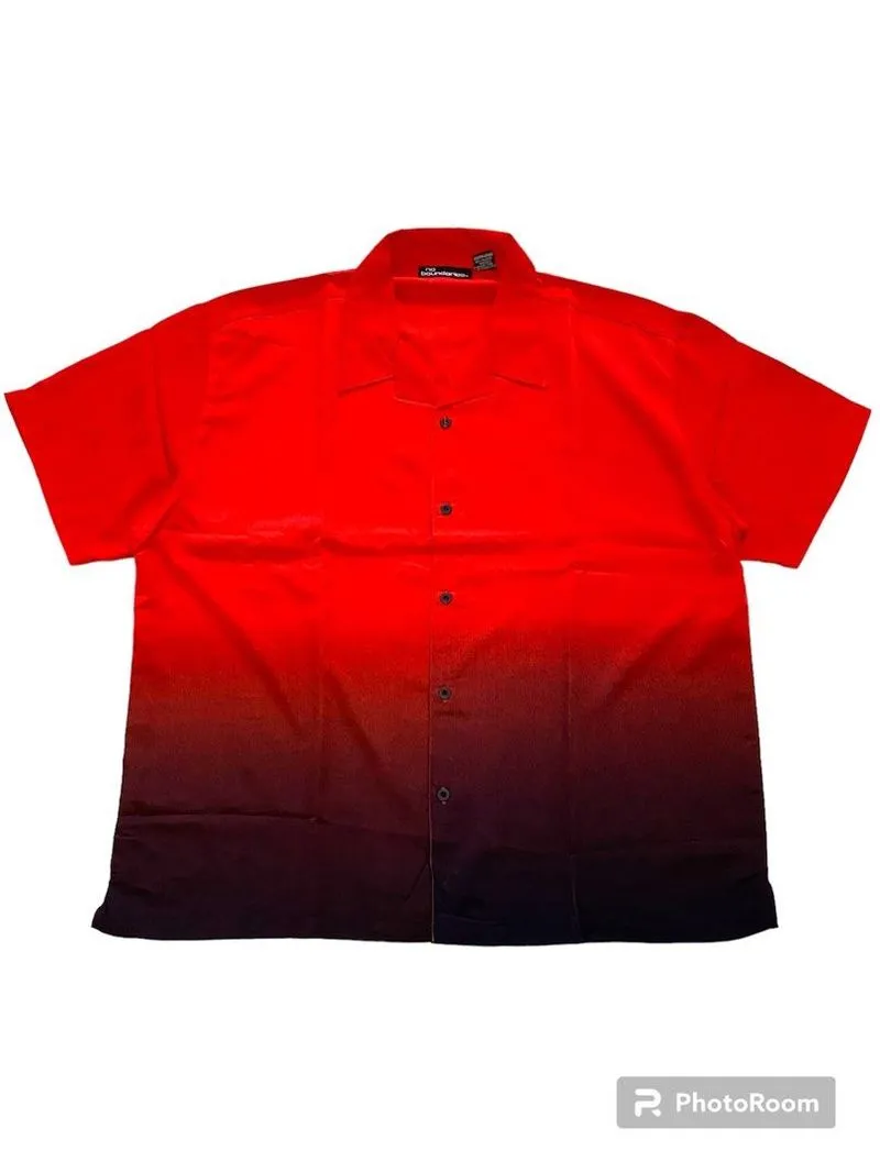 NO BOUNDARIES RED OPEN COLLAR SHIRT | KEMEJA | STFT photo 1