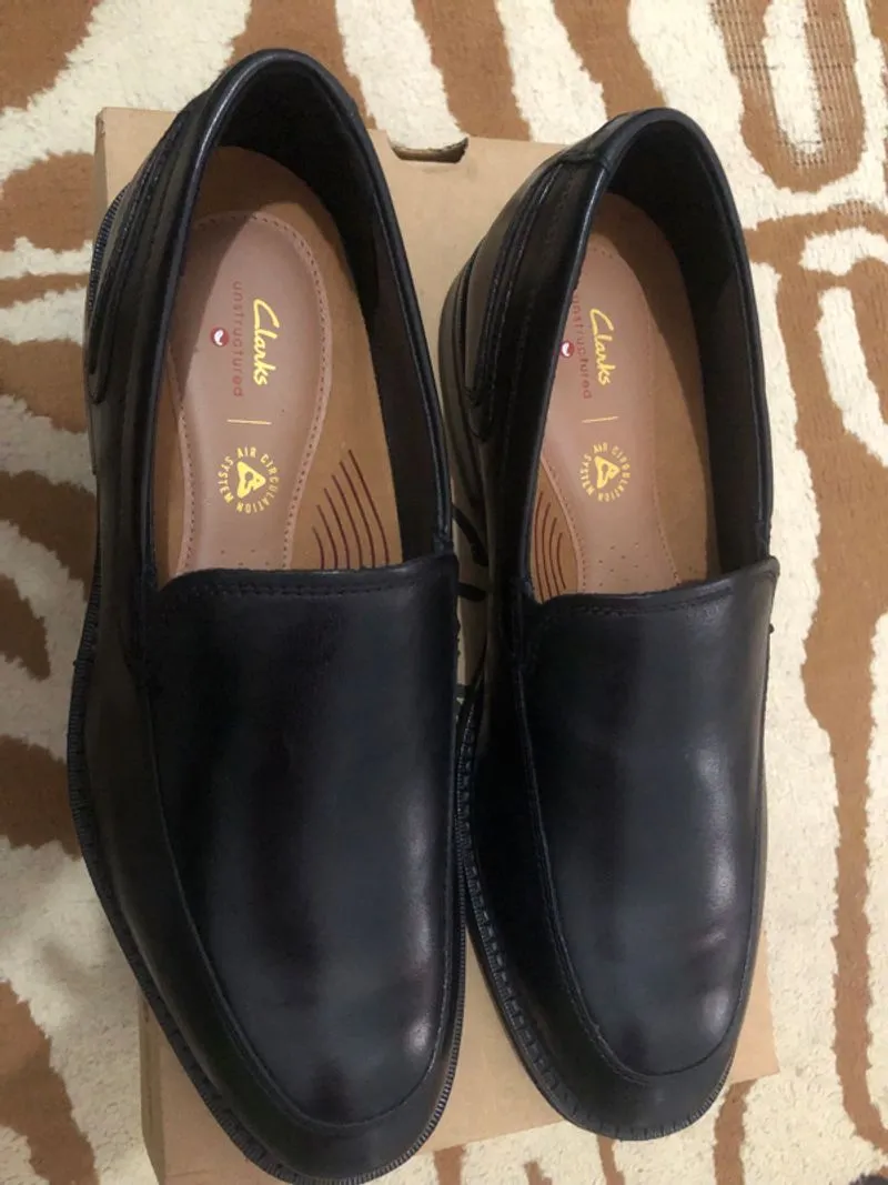 Clarks Un Hugh Step black leather photo 1