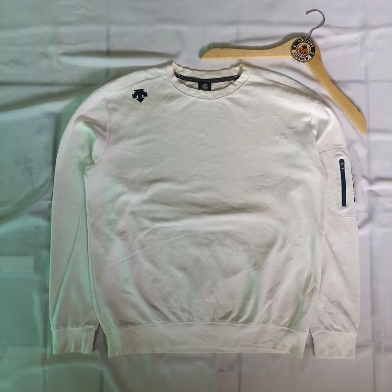 Descente Casual Sweater Pria white photo 1