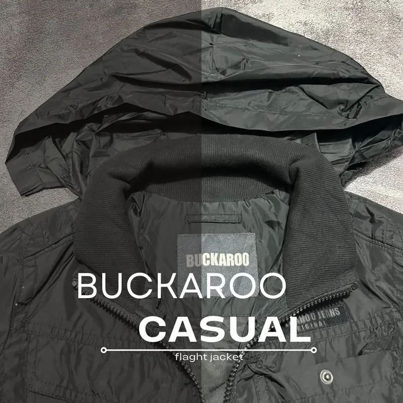 Buckaroo Streetwear Casual Windbreaker Pria black photo 1