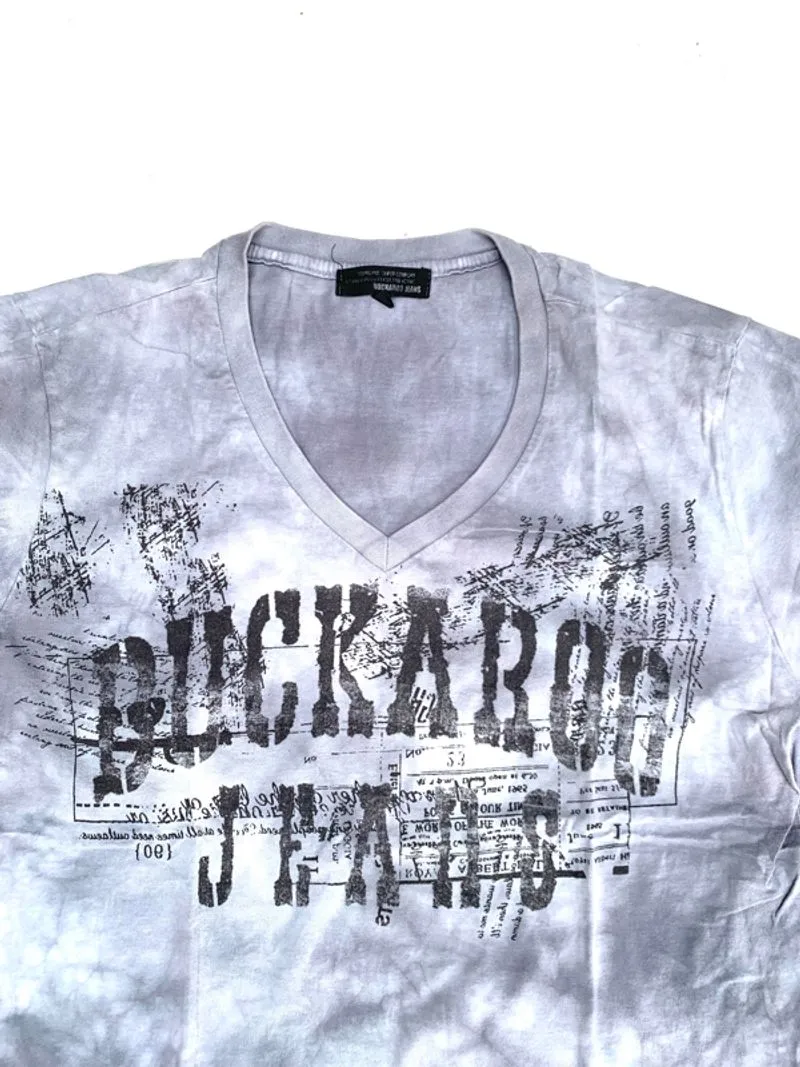 Kaos Vintage BUCKAROO Tye Dye Vneck size XL fit L 72x54 fade photo 1