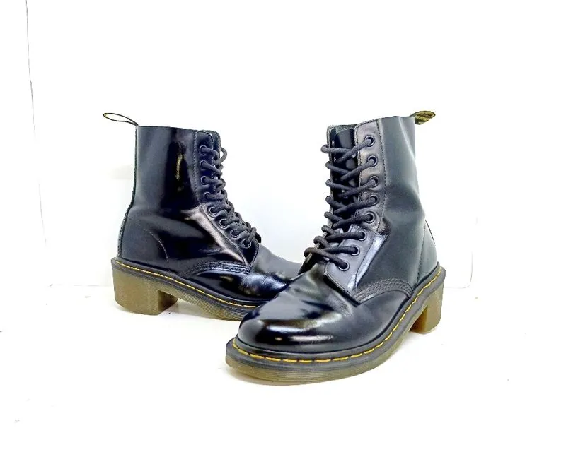 Dr. Martens clemency women's leather heels lace-up boots photo 1