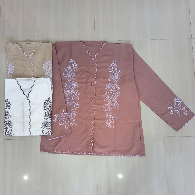 LINEN EMBROIDERY BLOUSE LD 116 | BAJU KURUNG MALAYSIA photo 1