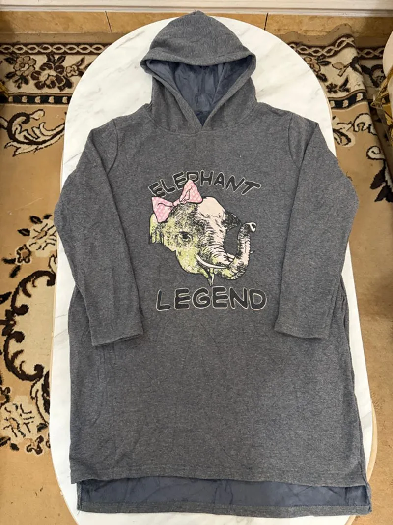 Sweater hoodie elephant legend grey photo 1