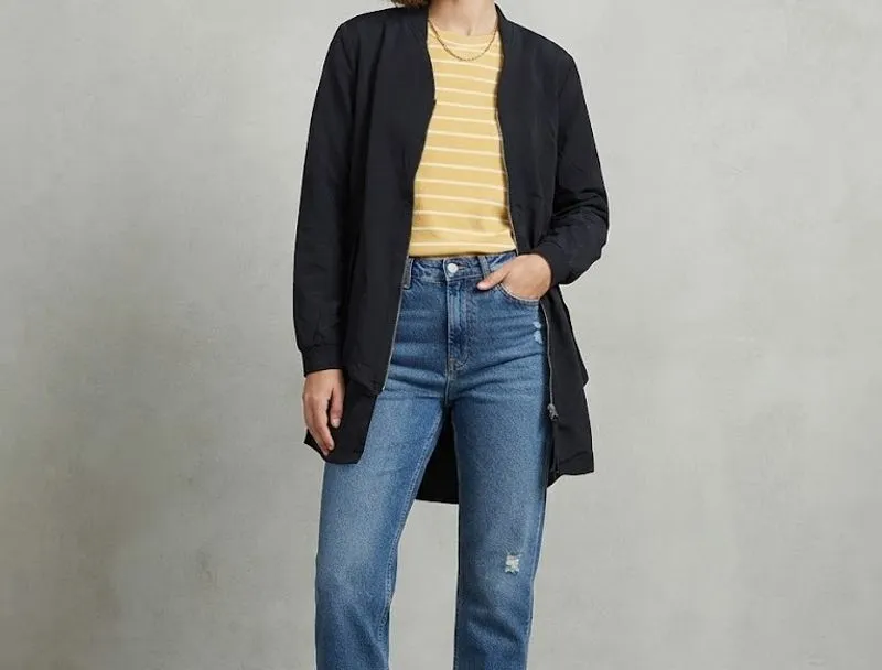 Jaket wanita casual hitam elegan photo 1