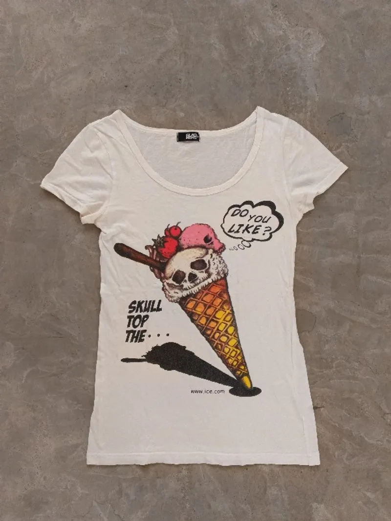 Kaos Y2K Es Cream Skull second original  photo 1
