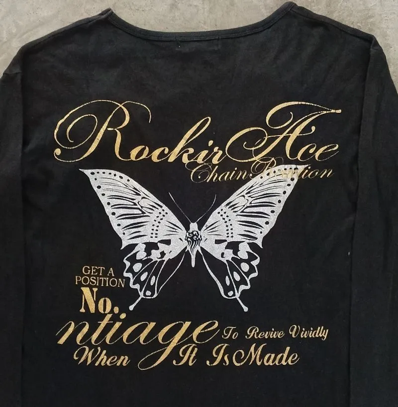 Longsleeve y2k rockin Ace butterfly second  photo 1