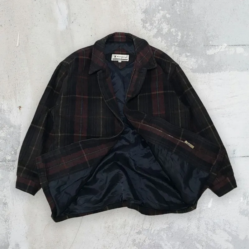 Vintage Casual Fur coat Pria burgundy photo 1