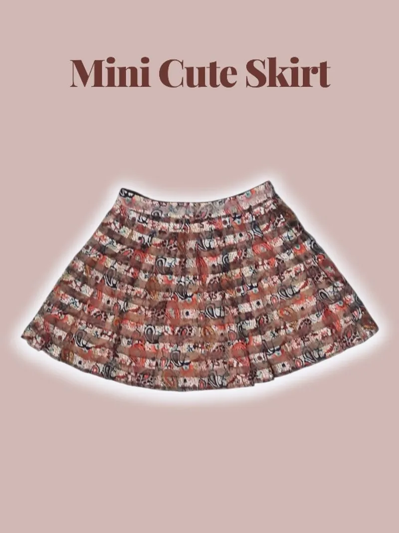 Rok mini Colorful cute miniskirt kawaii girly photo 1