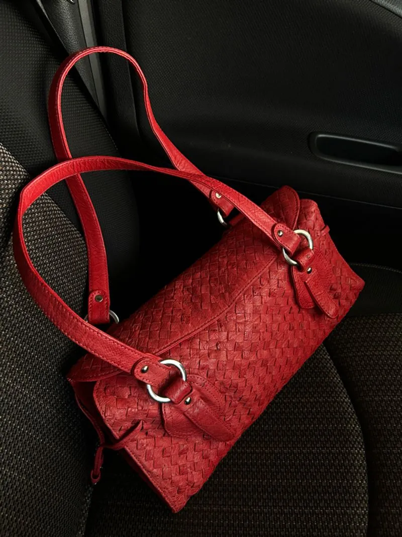 Tas anyam kulit asli photo 1