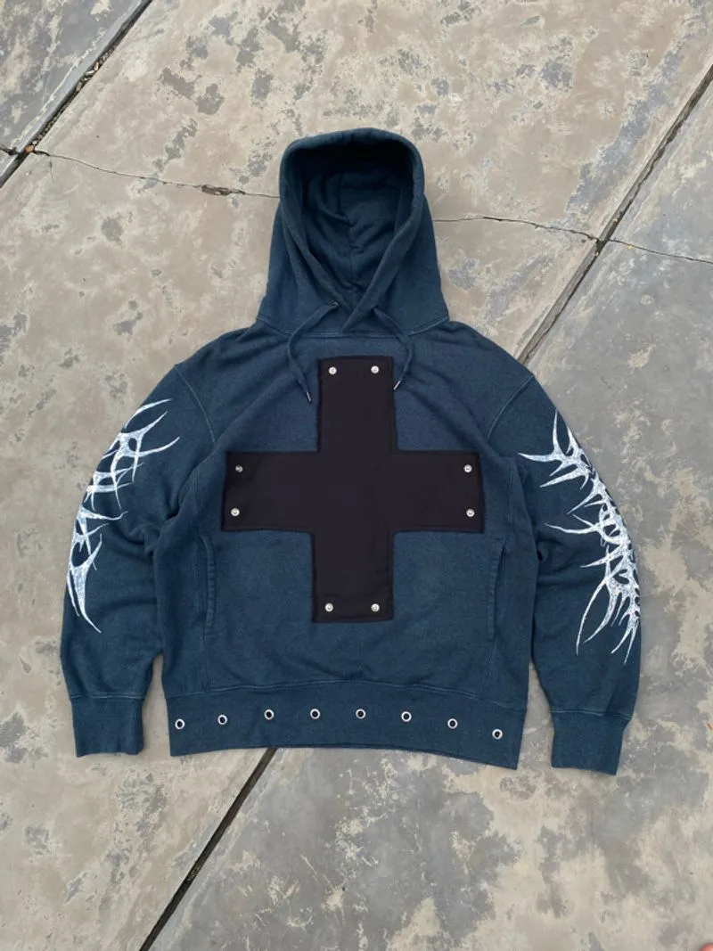 rework hoodie cybersigilism y2k vintage japanese photo 1