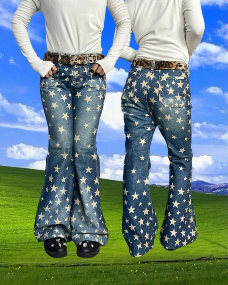 Magic Square Y2K Stars lowrise flare jeans photo 1