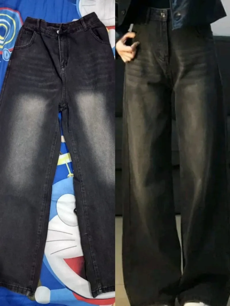 baggy jeans retro hitam photo 1