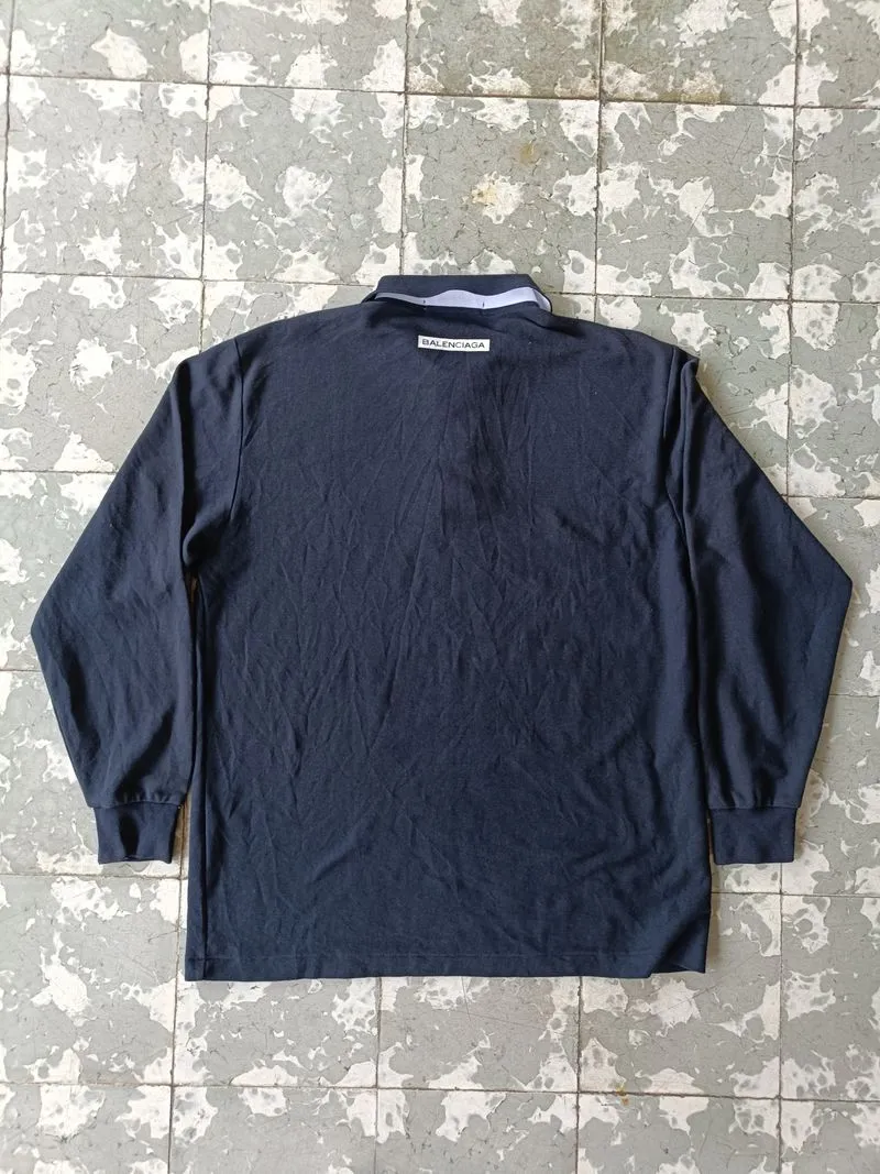 Balenciaga Vintage Sportswear Polo shirt Pria navy